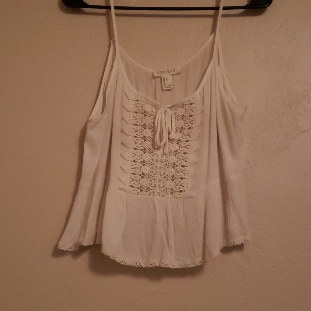 White Lacey Cami Top